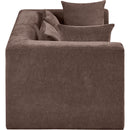  Meridian Stellar 76" Brown Chenille Fabric Upholstered 2 pc Modular Loveseat IMAGE 4