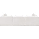  Meridian Stellar 114" Cream Chenille Fabric Upholstered 3 pc Modular Sofa IMAGE 3