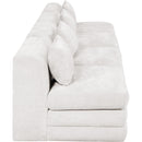  Meridian Stellar 152" Cream Chenille Fabric Upholstered 4 pc Modular Sofa IMAGE 4