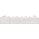  Meridian Stellar 152" Cream Chenille Fabric Upholstered 4 pc Modular Sofa IMAGE 3
