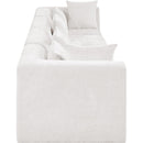  Meridian Stellar 152" Cream Chenille Fabric Upholstered 4 pc Modular Sofa IMAGE 4