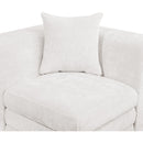  Meridian Stellar 152" Cream Chenille Fabric Upholstered 4 pc Modular Sofa IMAGE 5