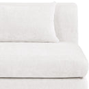  Meridian Stellar 152" Cream Chenille Fabric Upholstered 4 pc Modular Sofa IMAGE 6