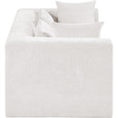  Meridian Stellar 76" Cream Chenille Fabric Upholstered 2 pc Modular Loveseat IMAGE 4