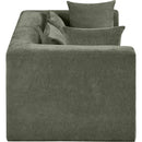  Meridian Stellar 76" Green Chenille Fabric Upholstered 2 pc Modular Loveseat IMAGE 4