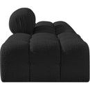  Meridian Ames 102" Black Boucle Fabric Upholstered 3 pc Modular Sofa IMAGE 5