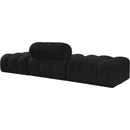  Meridian Ames 102" Black Boucle Fabric Upholstered 3 pc Modular Sofa IMAGE 6