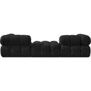  Meridian Ames 102" Black Boucle Fabric Upholstered 3 pc Modular Sofa IMAGE 4