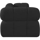  Meridian Ames 102" Black Boucle Fabric Upholstered 3 pc Modular Sofa IMAGE 5