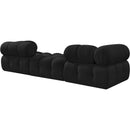 Meridian Ames 102" Black Boucle Fabric Upholstered 3 pc Modular Sofa IMAGE 6