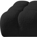  Meridian Ames 136" Black Boucle Fabric Upholstered 4 pc Modular Sofa IMAGE 8