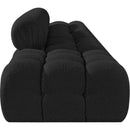  Meridian Ames 170" Black Boucle Fabric Upholstered 5 pc Modular Sofa IMAGE 5