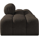  Meridian Ames 102" Brown Boucle Fabric Upholstered 3 pc Modular Sofa IMAGE 5