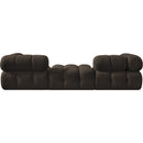  Meridian Ames 102" Brown Boucle Fabric Upholstered 3 pc Modular Sofa IMAGE 4