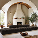  Meridian Ames 170" Brown Boucle Fabric Upholstered 5 pc Modular Sofa IMAGE 2