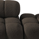 Meridian Ames 170" Brown Boucle Fabric Upholstered 5 pc Modular Sofa IMAGE 7