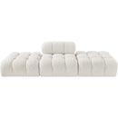  Meridian Ames 102" Cream Boucle Fabric Upholstered 3 pc Modular Sofa IMAGE 3