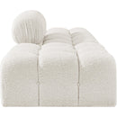  Meridian Ames 102" Cream Boucle Fabric Upholstered 3 pc Modular Sofa IMAGE 5