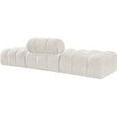  Meridian Ames 102" Cream Boucle Fabric Upholstered 3 pc Modular Sofa IMAGE 6