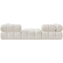  Meridian Ames 102" Cream Boucle Fabric Upholstered 3 pc Modular Sofa IMAGE 4