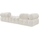  Meridian Ames 102" Cream Boucle Fabric Upholstered 3 pc Modular Sofa IMAGE 6