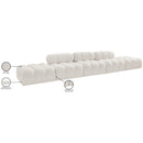  Meridian Ames 170" Cream Boucle Fabric Upholstered 5 pc Modular Sofa IMAGE 10