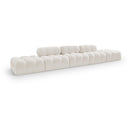  Meridian Ames 170" Cream Boucle Fabric Upholstered 5 pc Modular Sofa IMAGE 1