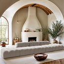  Meridian Ames 170" Cream Boucle Fabric Upholstered 5 pc Modular Sofa IMAGE 2