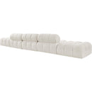  Meridian Ames 170" Cream Boucle Fabric Upholstered 5 pc Modular Sofa IMAGE 6