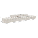  Meridian Ames 170" Cream Boucle Fabric Upholstered 5 pc Modular Sofa IMAGE 9