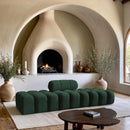  Meridian Ames 102" Green Boucle Fabric Upholstered 3 pc Modular Sofa IMAGE 2