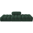  Meridian Ames 102" Green Boucle Fabric Upholstered 3 pc Modular Sofa IMAGE 3