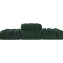  Meridian Ames 102" Green Boucle Fabric Upholstered 3 pc Modular Sofa IMAGE 4