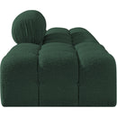  Meridian Ames 102" Green Boucle Fabric Upholstered 3 pc Modular Sofa IMAGE 5
