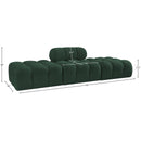  Meridian Ames 102" Green Boucle Fabric Upholstered 3 pc Modular Sofa IMAGE 9
