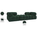  Meridian Ames 102" Green Boucle Fabric Upholstered 3 pc Modular Sofa IMAGE 10