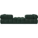  Meridian Ames 102" Green Boucle Fabric Upholstered 3 pc Modular Sofa IMAGE 4