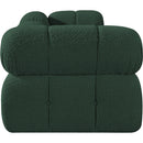  Meridian Ames 102" Green Boucle Fabric Upholstered 3 pc Modular Sofa IMAGE 5