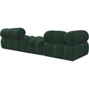  Meridian Ames 102" Green Boucle Fabric Upholstered 3 pc Modular Sofa IMAGE 6