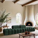  Meridian Ames 136" Green Boucle Fabric Upholstered 4 pc Modular Sofa IMAGE 2