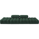  Meridian Ames 136" Green Boucle Fabric Upholstered 4 pc Modular Sofa IMAGE 3