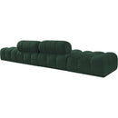 Meridian Ames 136" Green Boucle Fabric Upholstered 4 pc Modular Sofa IMAGE 6
