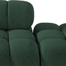  Meridian Ames 136" Green Boucle Fabric Upholstered 4 pc Modular Sofa IMAGE 7