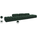  Meridian Ames 170" Green Boucle Fabric Upholstered 5 pc Modular Sofa IMAGE 10