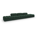  Meridian Ames 170" Green Boucle Fabric Upholstered 5 pc Modular Sofa IMAGE 1