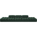  Meridian Ames 170" Green Boucle Fabric Upholstered 5 pc Modular Sofa IMAGE 3