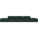  Meridian Ames 170" Green Boucle Fabric Upholstered 5 pc Modular Sofa IMAGE 4