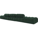  Meridian Ames 170" Green Boucle Fabric Upholstered 5 pc Modular Sofa IMAGE 6