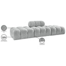 Meridian Ames 102" Grey Boucle Fabric Upholstered 3 pc Modular Sofa IMAGE 10
