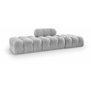  Meridian Ames 102" Grey Boucle Fabric Upholstered 3 pc Modular Sofa IMAGE 1